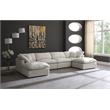 Meridian Furniture Plush Standard Cream Velvet Modular Sectional
