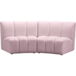 Meridian Furniture Infinity Pink Velvet 2pc. Modular Sectional