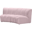 Meridian Furniture Infinity Pink Velvet 2pc. Modular Sectional