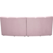Meridian Furniture Infinity Pink Velvet 2pc. Modular Sectional