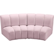 Meridian Furniture Infinity Pink Velvet 2pc. Modular Sectional