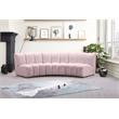 Meridian Furniture Infinity Pink Velvet 3pc. Modular Sectional