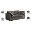 Meridian Furniture Plush Standard Gray Velvet Modular Sofa