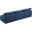 Meridian Furniture Plush Standard Navy Velvet Modular Armless Sofa
