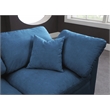 Meridian Furniture Plush Standard Navy Velvet Modular Armless Sofa