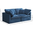 Meridian Furniture Plush Standard Navy Velvet Modular Sofa