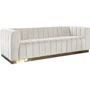 Meridian Furniture Marlon Cream Velvet Sofa