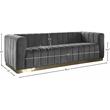 Meridian Furniture Marlon Gray Velvet Sofa