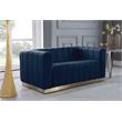 Meridian Furniture Marlon Navy Velvet Loveseat