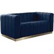 Meridian Furniture Marlon Navy Velvet Loveseat