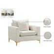 Meridian Furniture Naomi Cream Velvet Chair