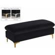 Meridian Furniture Naomi Black Velvet Ottoman