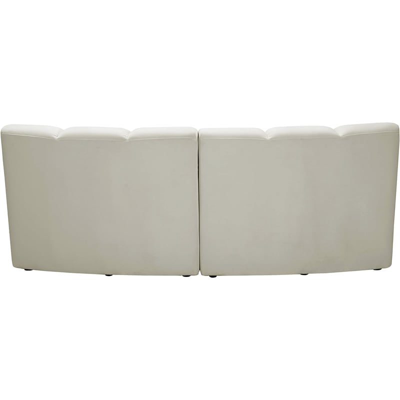 Meridian Furniture Infinity Cream Velvet 2pc. Modular Sectional