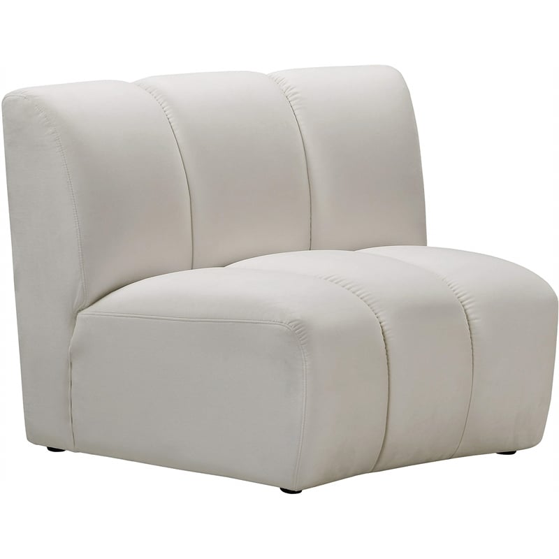 Meridian Furniture Infinity Cream Velvet Modular Chair