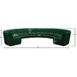 Meridian Furniture Infinity Green Velvet 10pc. Modular Sectional