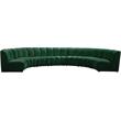 Meridian Furniture Infinity Green Velvet 7pc. Modular Sectional