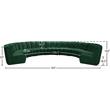 Meridian Furniture Infinity Green Velvet 9pc. Modular Sectional