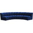 Meridian Furniture Infinity Navy Velvet 4pc. Modular Sectional