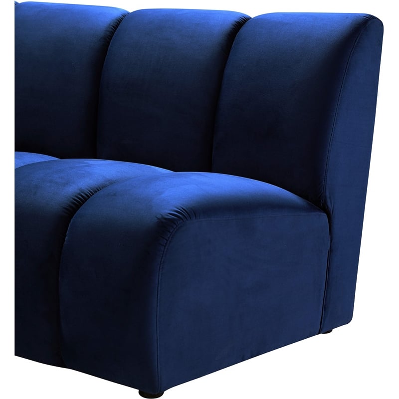 Meridian Furniture Infinity Navy Velvet Modular Chair