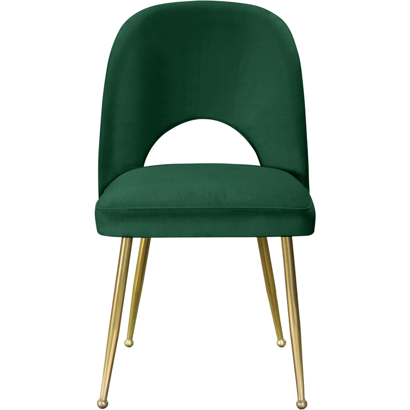 Meridian Furniture Logan Green Velvet Dining Chair (Set of 2)