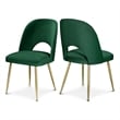 Meridian Furniture Logan Green Velvet Dining Chair (Set of 2)