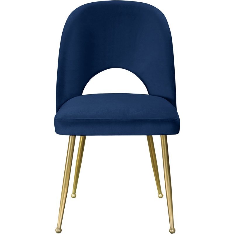 Meridian Furniture Logan Navy Velvet Dining Chair (Set of 2)