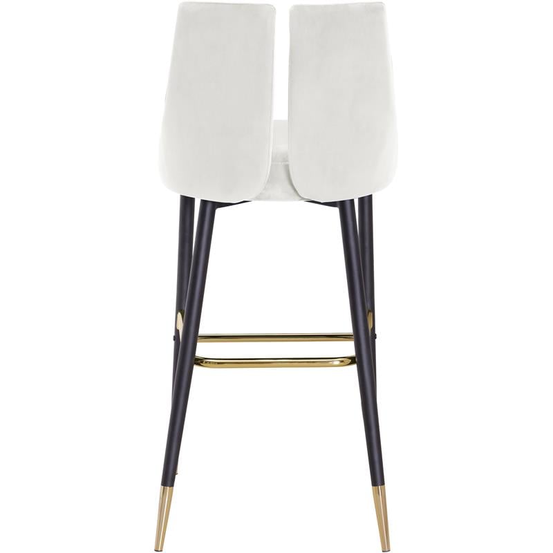 Meridian Furniture Sleek Cream Velvet Stool (Set of 2)