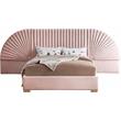 Meridian Furniture Cleo Pink Velvet Queen Bed