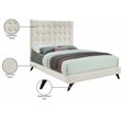 Meridian Furniture Elly Cream Velvet Queen Bed