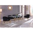 Meridian Furniture Mercury Rectangular Tempered Glass Top Dining Table
