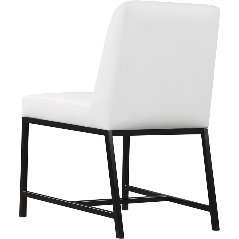 Meridian Furniture Bryce Quilted White Vegan Leather Dining Chair (Set of 2)