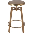 Meridian Furniture Lang Gold Iron Adjustable Counter and Bar Stool