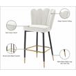 Meridian Furniture Lily Cream Velvet Stool (Set of 2)