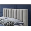 Meridian Furniture Vance Beige Durable Linen Fabric Queen Bed