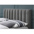 Meridian Furniture Vance Gray Durable Linen Fabric King Bed