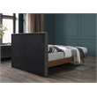Meridian Furniture Vance Gray Durable Linen Fabric Queen Bed