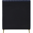 Meridian Furniture Zara Contemporary Navy Velvet Twin Bed