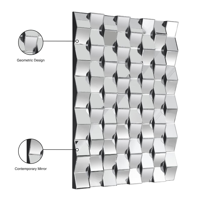 Meridian Furniture Ziggy Geometric Designed Mirror