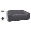 Meridian Furniture Riley Gray Velvet Loveseat
