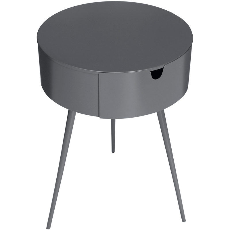 Meridian Furniture Bali Gray Metal Nightstand