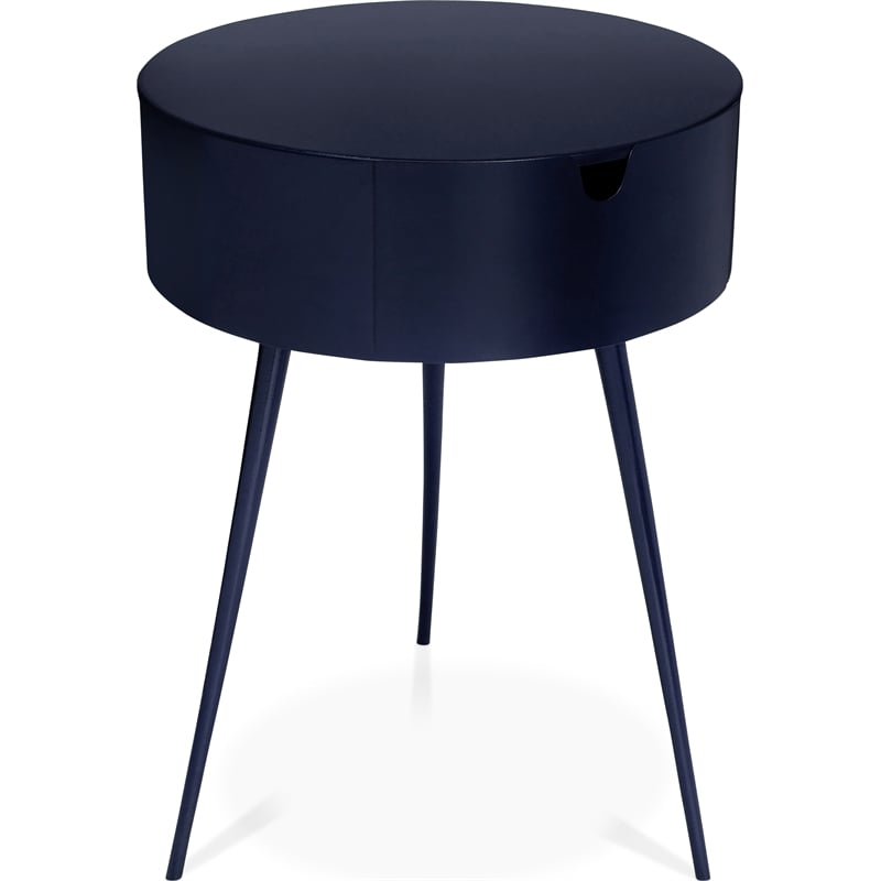 Meridian Furniture Bali Navy Metal Nightstand
