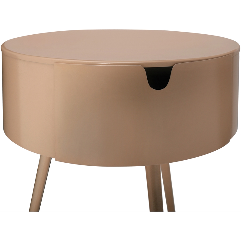 Meridian Furniture Bali Pink Metal Nightstand