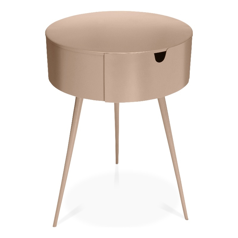 Meridian Furniture Bali Pink Metal Nightstand