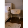 Meridian Furniture Bali Pink Metal Nightstand