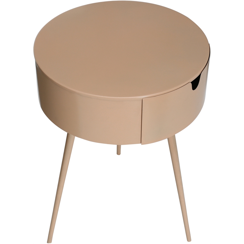 Meridian Furniture Bali Pink Metal Nightstand