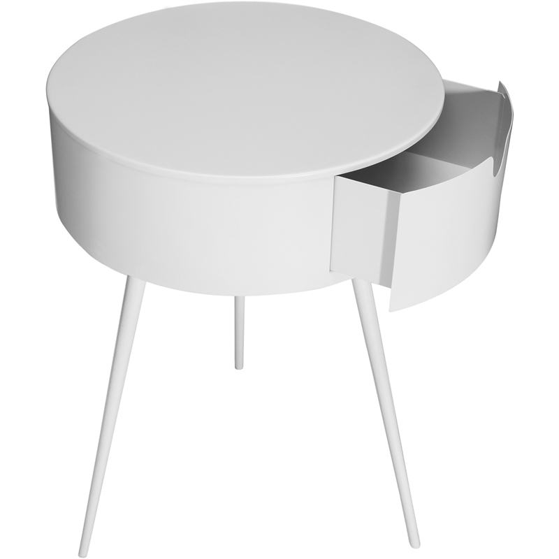 Meridian Furniture Bali White Metal  Nightstand