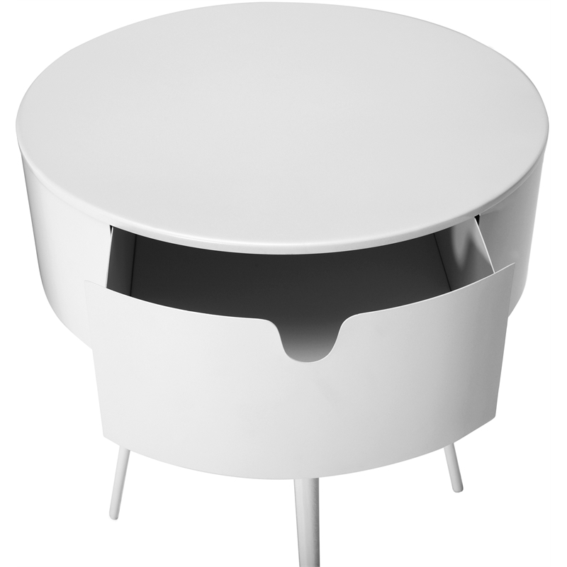 Meridian Furniture Bali White Metal  Nightstand