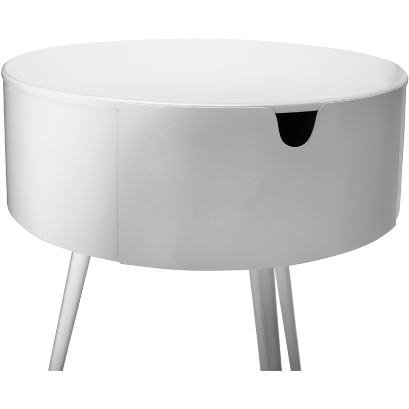 Meridian Furniture Bali White Metal  Nightstand