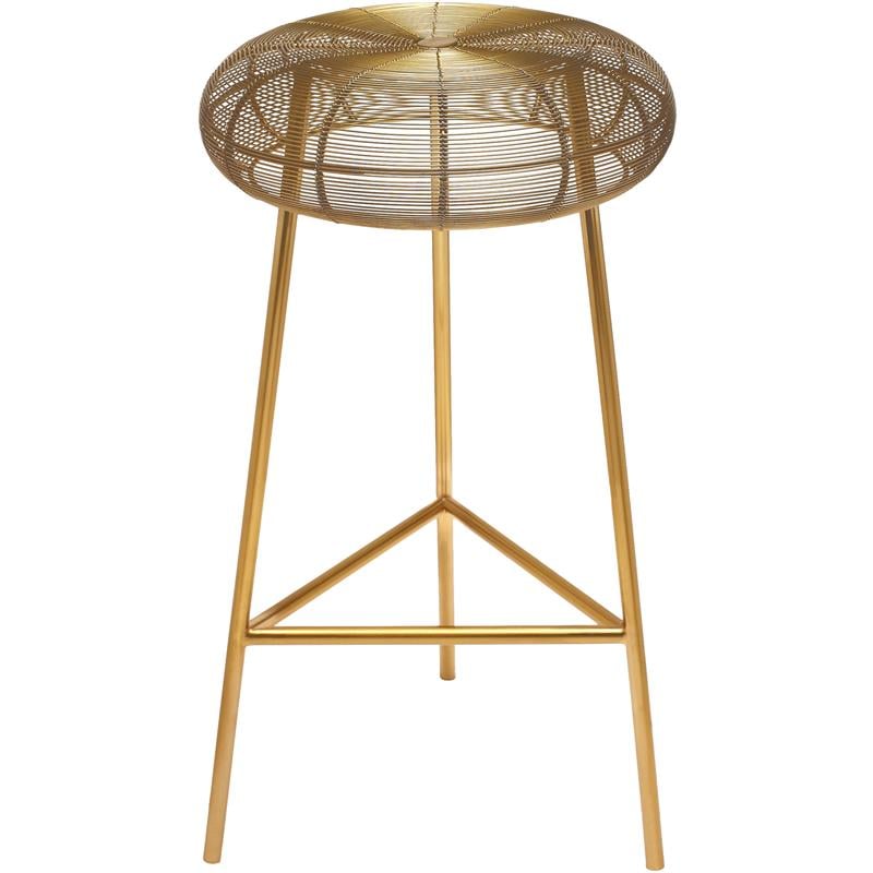 Meridian Furniture Tuscany Gold Metal Counter Stool