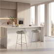 Meridian Furniture Tuscany Silver Metal Counter Stool